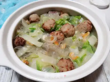 Make Chickenball, cabbage powder step 11