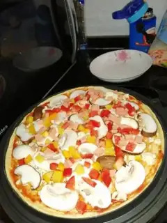 Make Twin mushroom pumpkin pizza step 5