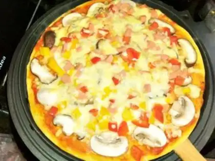 Make Twin mushroom pumpkin pizza step 7