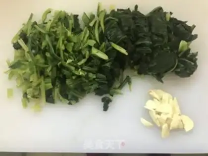 Make Shrimp spinach step 2