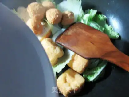 Make Soy-curded gold fish eggs for cabbage step 3