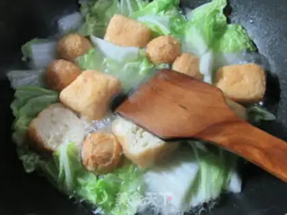 Make Soy-curded gold fish eggs for cabbage step 4