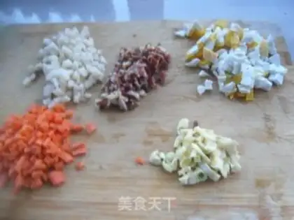 Make Ham and egg fried rice step 0