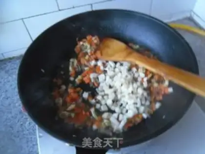 Make Ham and egg fried rice step 4