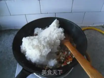 Make Ham and egg fried rice step 6