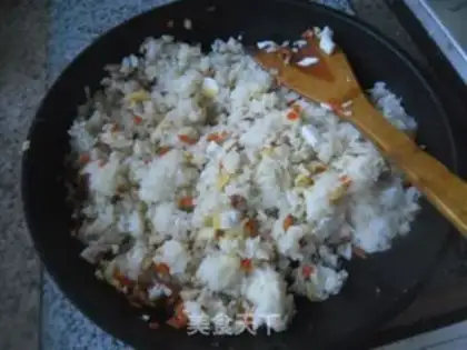 Make Ham and egg fried rice step 9