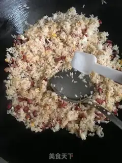 Make Forcing eggs and rice step 7