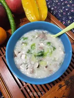 Make Porridge of mushroom beef step 11