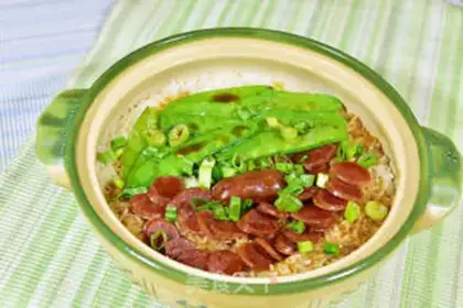 Make Salmon salami rice step 6