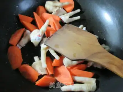 Make Carrot chicken claws step 2