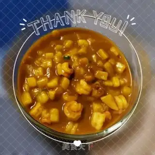 Make Curry potato shrimp step 4