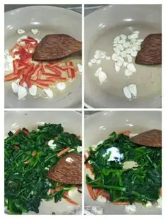 Make Scrambled spinach step 3