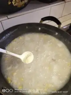 Make Corn pots, rice congee step 4