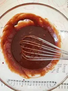 Make Chocolate red bean cake step 2
