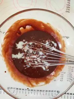 Make Chocolate red bean cake step 3