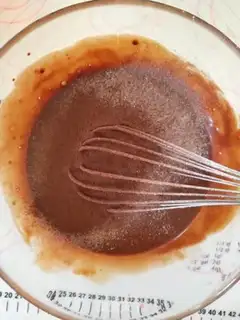 Make Chocolate red bean cake step 4