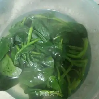 Make A spinach mix fan step 0