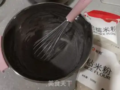 Make Black rice steam cake step 3