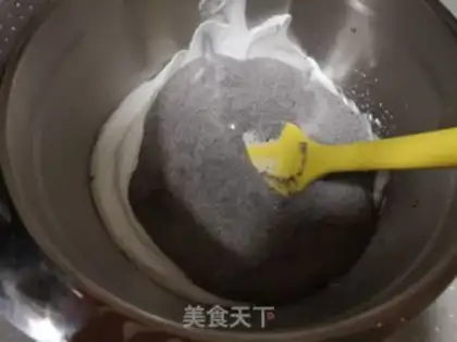 Make Black rice steam cake step 6