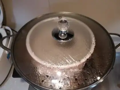 Make Black rice steam cake step 7