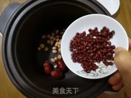 Make Potato peanut congee step 3