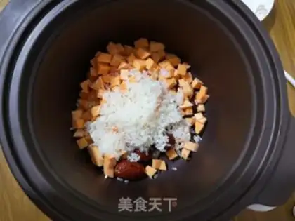 Make Potato peanut congee step 5