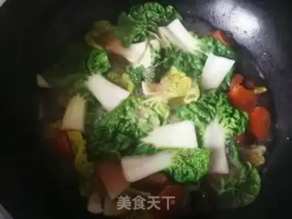 Make The carrots, the chicken soup, the yellow cabbage step 5
