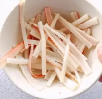 Make Crab willow for egg rice step 1