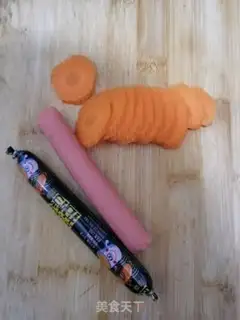 Make Ham and potatoes and carrots step 1
