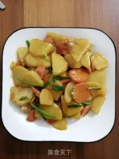 Make Ham and potatoes and carrots step 9