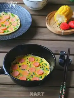 Make Egg ham and sausage step 8