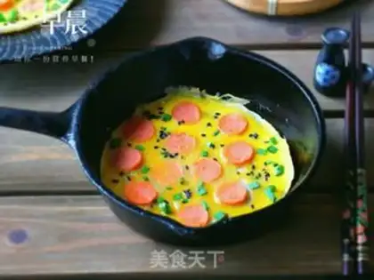Make Egg ham and sausage step 9