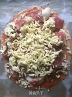 Make Hand-held bacon pizza step 7
