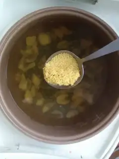 Make Lily green bean congee step 6
