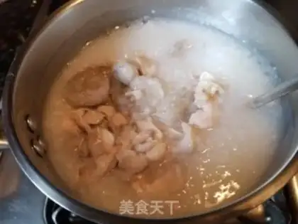 Make Seafood congee step 3