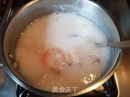 Make Seafood congee step 4