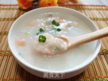 Make Seafood congee step 7