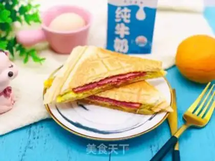Make Ham egg sandwich step 9