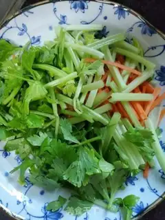 Make Celery carrot and rice powder step 1