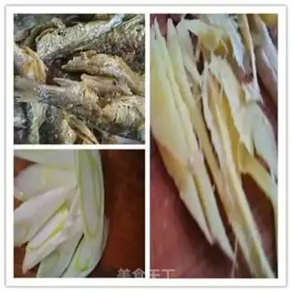 Make Little salty fish fried radish step 1