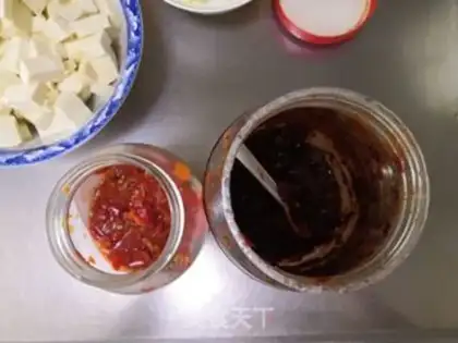 Make Twin pepper tofu step 1