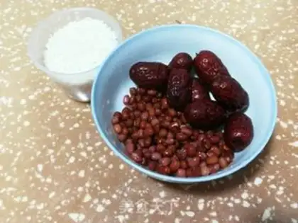 Make Red bean date congee step 0