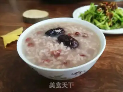Make Red bean date congee step 2