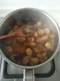 Make Tiger-skinned quail egg burning potatoes step 7