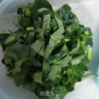 Make Spinach ham fan egg soup step 1