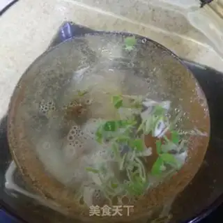 Make Spinach ham fan egg soup step 4