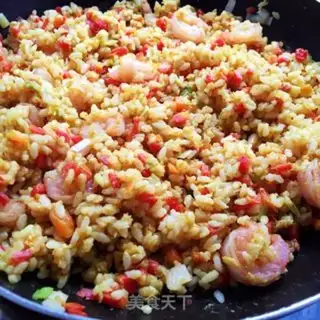 Make curry shrimp radish rice step 6