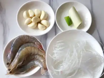 Make Garlic fan shrimp step 0