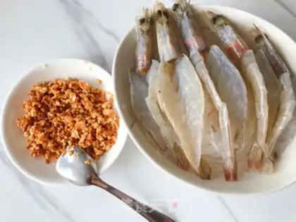 Make Garlic fan shrimp step 7