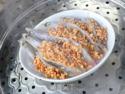 Make Garlic fan shrimp step 9
